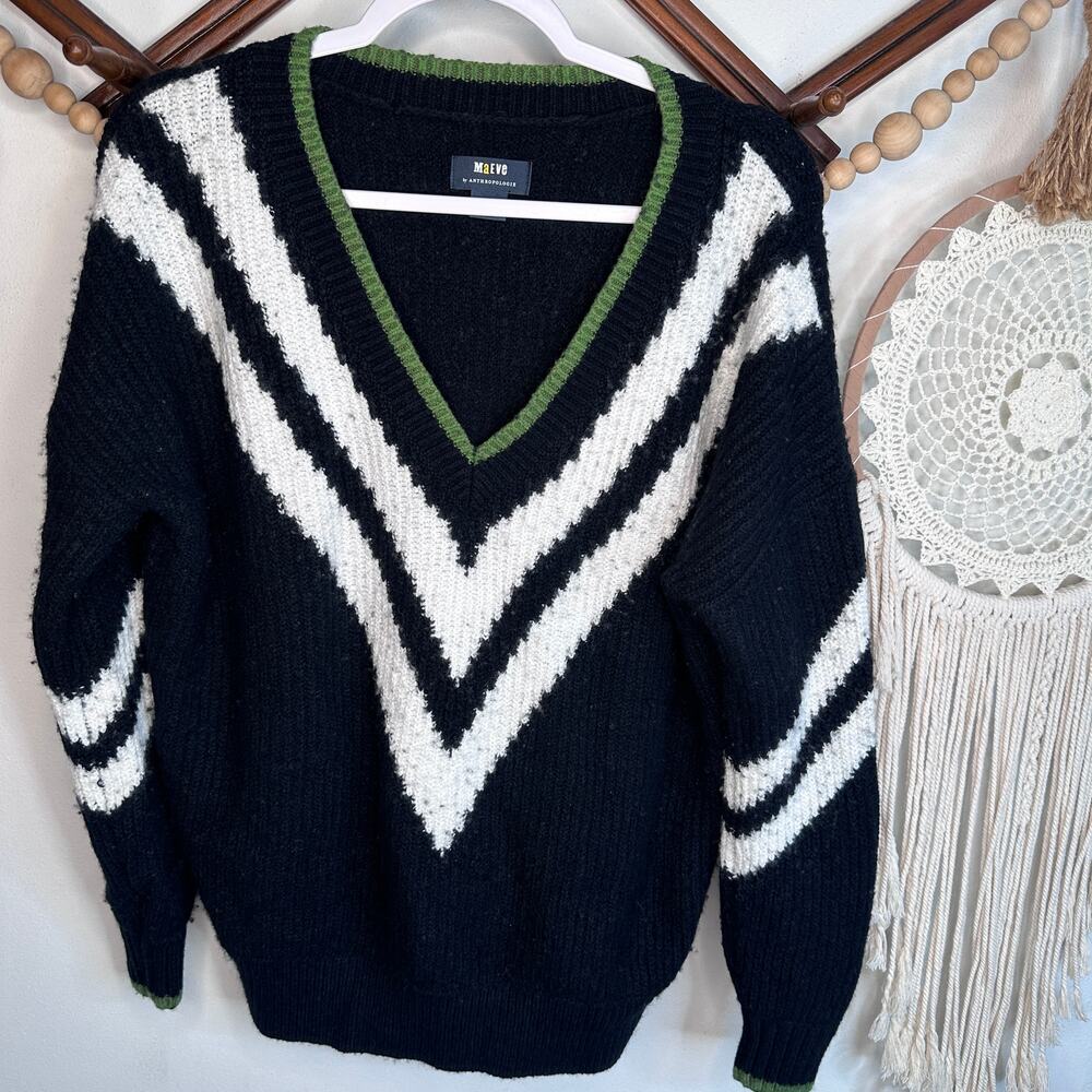 Anthropologie Maeve Slouchy Plunging V Neck Pullover Sweater
